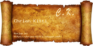 Chrien Kitti névjegykártya
