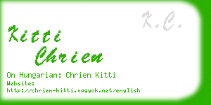 kitti chrien business card